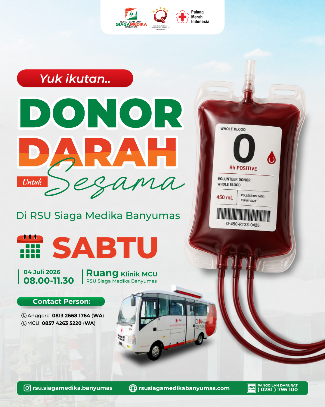 Donor Darah RS Siaga Medika Banyumas Juli 2026: 51 Kantong Darah Berhasil Terkumpul