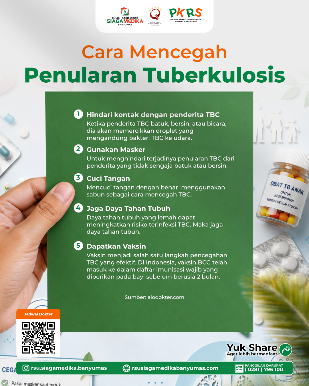 5 Cara Mencegah Penularan Tuberkulosis (TBC) yang Perlu Anda Ketahui
